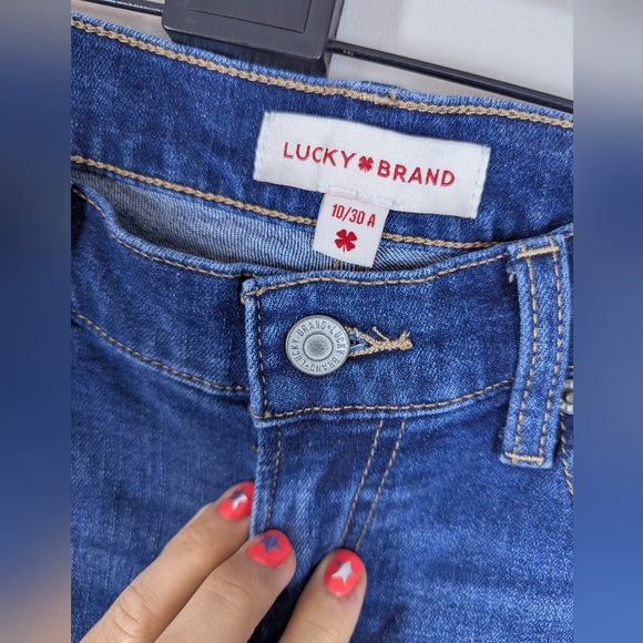 Lucky Brand Sweet Mid Rise Flare Jeans 10/30 Stretch Bootcut Y2K Denim - Picture 6 of 10